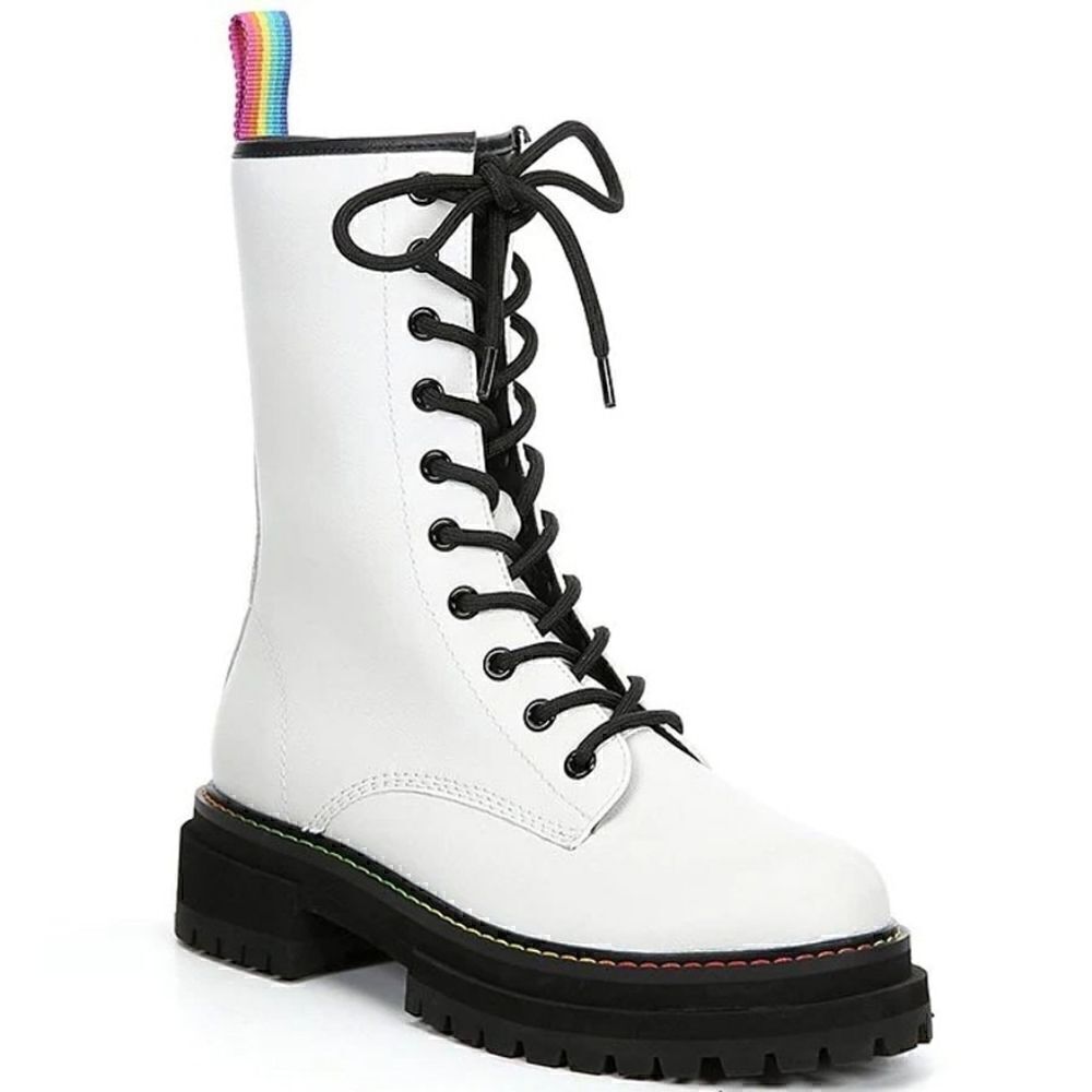 NEW IN BOX KURT GEIGER LONDON BIRDIE LACE UP BOOTS SZ 8.5 WMNS